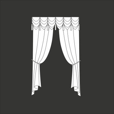 Perdeler. pencere dekorasyon. Klasik perdeler