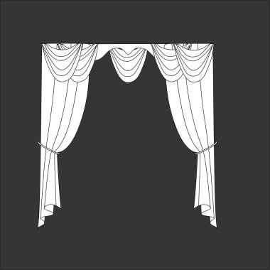 Perdeler. pencere dekorasyon. Klasik perdeler