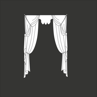 Perdeler. pencere dekorasyon. Klasik perdeler