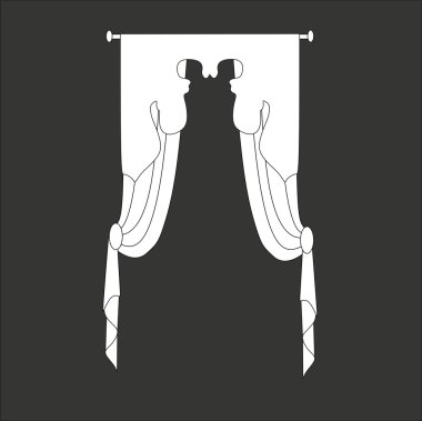 Perdeler. pencere dekorasyon. Klasik perdeler