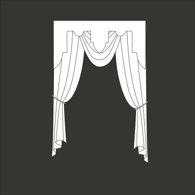 Perdeler. pencere dekorasyon. Klasik perdeler