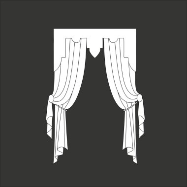Perdeler. pencere dekorasyon. Klasik perdeler