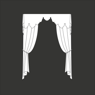 Perdeler. pencere dekorasyon. Klasik perdeler