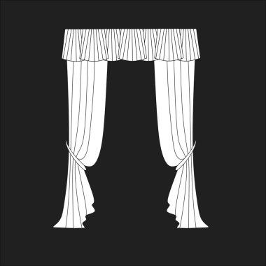 Perdeler. pencere dekorasyon. Klasik perdeler