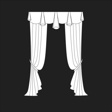 Perdeler. pencere dekorasyon. Klasik perdeler