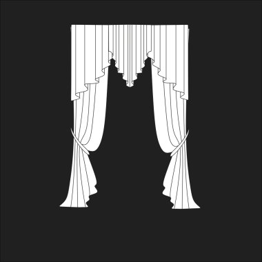 Perdeler. pencere dekorasyon. Klasik perdeler