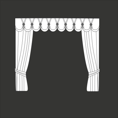 Perdeler. pencere dekorasyon. Klasik perdeler