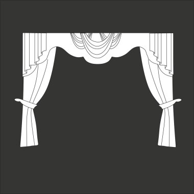 Perdeler. pencere dekorasyon. Klasik perdeler