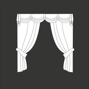 Perdeler. pencere dekorasyon. Klasik perdeler