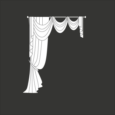 Perdeler. pencere dekorasyon. Klasik perdeler