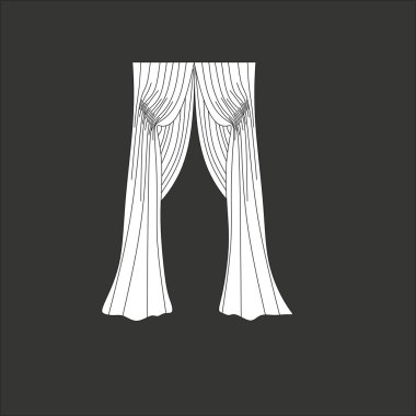 Perdeler. pencere dekorasyon. Klasik perdeler