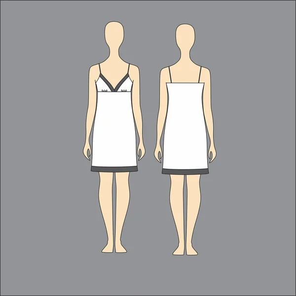 Vêtements de nuit femelle. Robe jersey  . — Image vectorielle