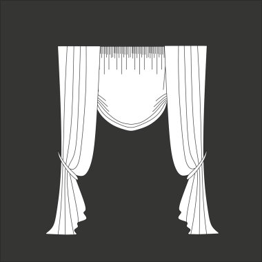 Klasik perde. pencere dekorasyon