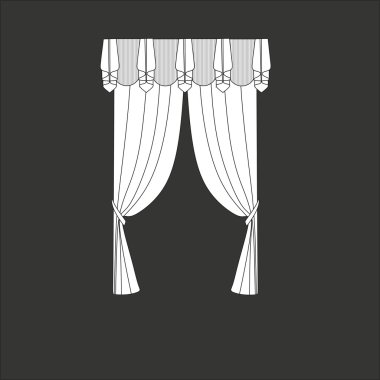 Klasik perde. pencere dekorasyon