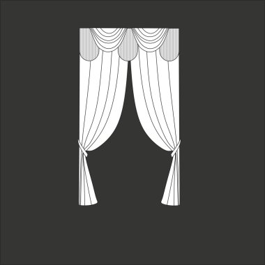 Klasik perde. pencere dekorasyon