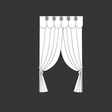 Klasik perde. pencere dekorasyon