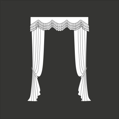 Klasik perde. pencere dekorasyon
