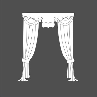 Klasik perde. pencere dekorasyon