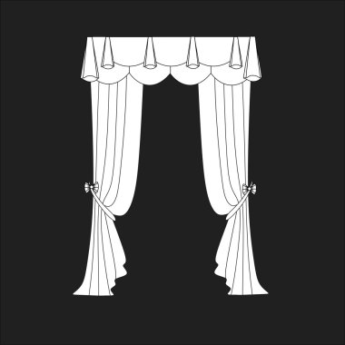Klasik perde. pencere dekorasyon