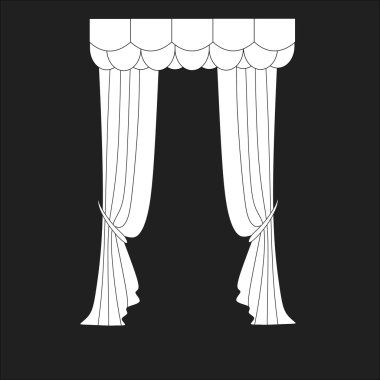 Klasik perde. pencere dekorasyon