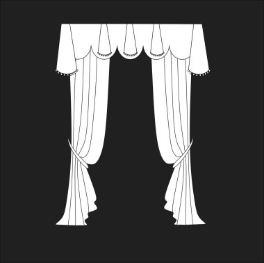 Klasik perde. pencere dekorasyon