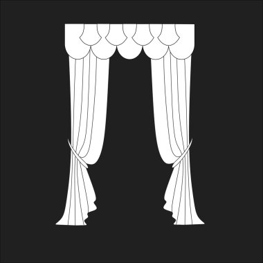 Klasik perde. pencere dekorasyon