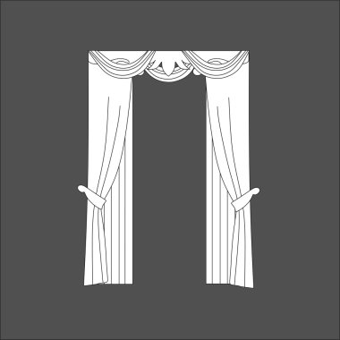 Klasik perde. pencere dekorasyon