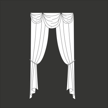 Klasik perde. pencere dekorasyon