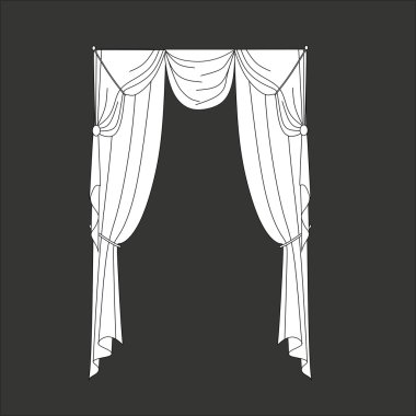 Klasik perde. pencere dekorasyon