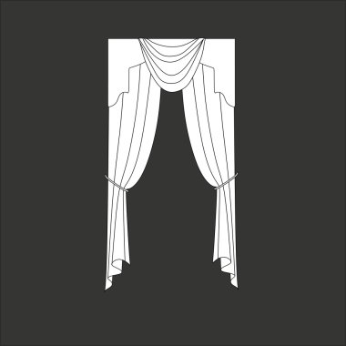 Klasik perde. pencere dekorasyon