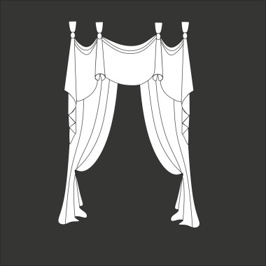 Klasik perde. pencere dekorasyon
