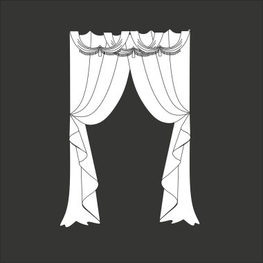 Klasik perde. pencere dekorasyon