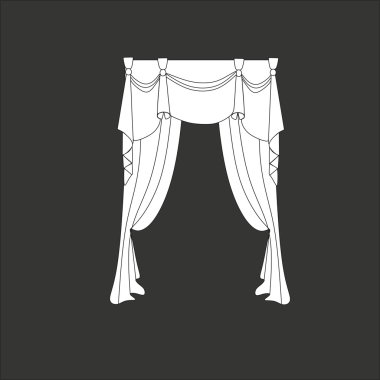 Klasik perde. pencere dekorasyon