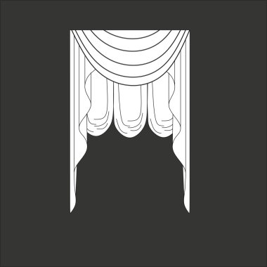 Klasik perde. pencere dekorasyon