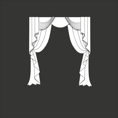 Klasik perde. pencere dekorasyon