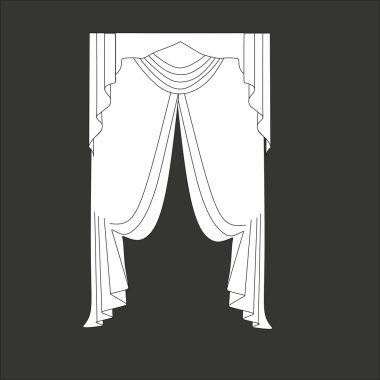 Klasik perde. pencere dekorasyon