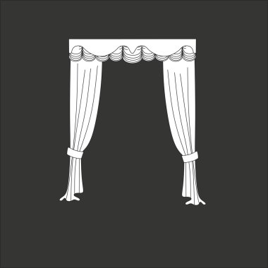 Klasik perde. pencere dekorasyon