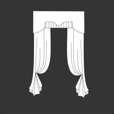 Klasik perde. pencere dekorasyon