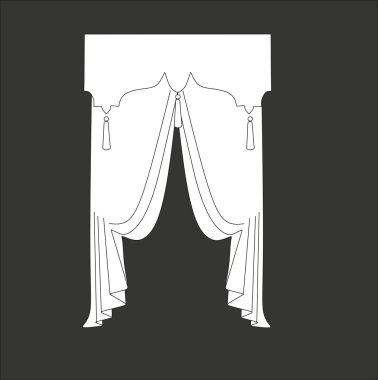 Klasik perde. pencere dekorasyon