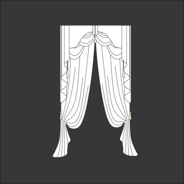 Klasik perde. pencere dekorasyon