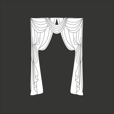 Klasik perde. pencere dekorasyon