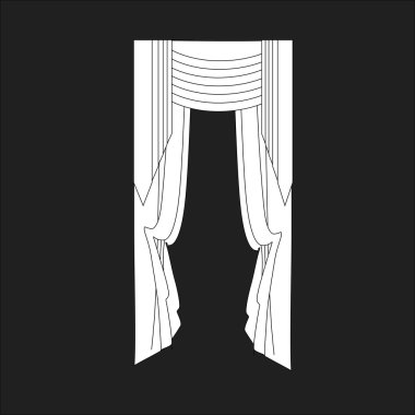 Klasik perde. pencere dekorasyon