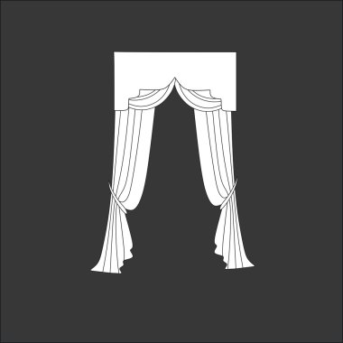 Klasik perde. pencere dekorasyon