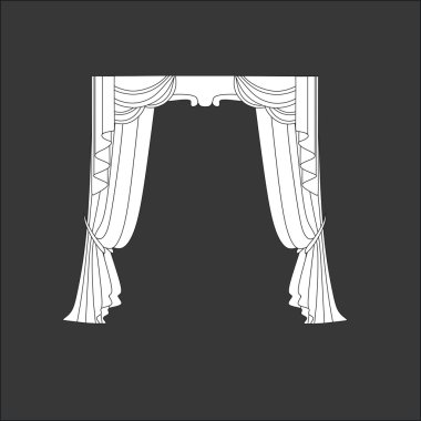 Klasik perde. pencere dekorasyon
