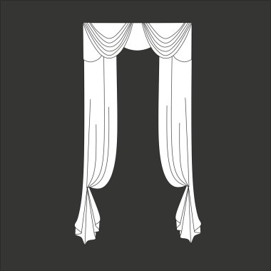 Klasik perde. pencere dekorasyon