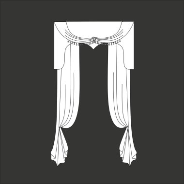Klasik perde. pencere dekorasyon