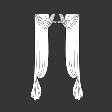 Klasik perde. pencere dekorasyon
