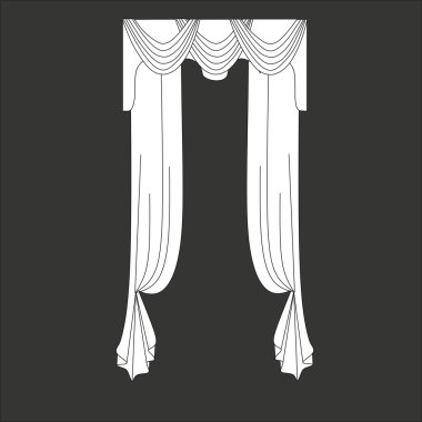 Klasik perde. pencere dekorasyon