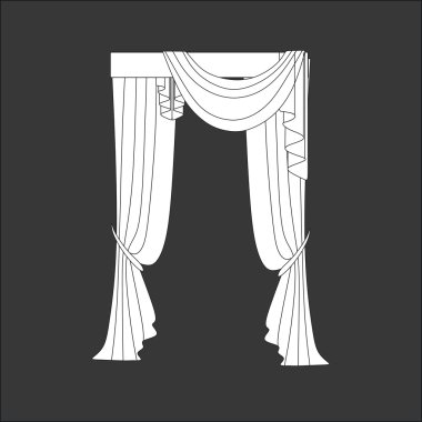 Klasik perde. pencere dekorasyon