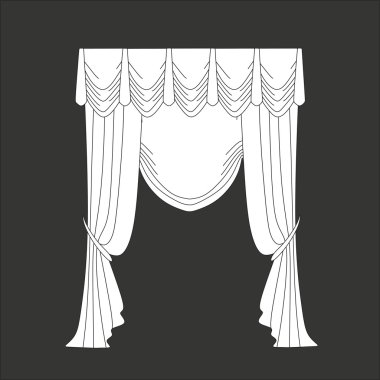 Klasik perde. pencere dekorasyon